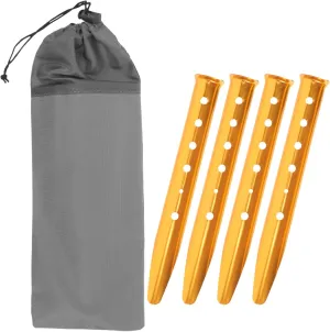 BESPORTBLE 4pcs Heavy Duty Tent Pegs for Camping Beach Use Ground Stakes for Tents Tarps Easy to Drive Remove Lightweight Carry Bag