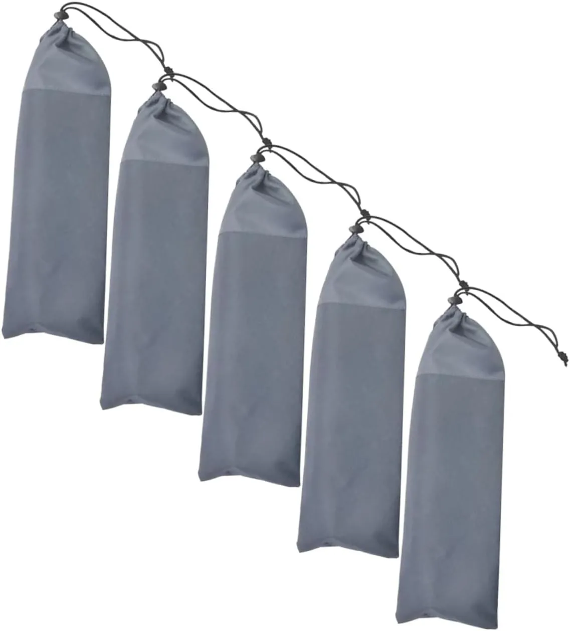 BESPORTBLE 5pcs Outdoor Tent Peg Pouches Oxford Cloth Storage Bag for Tent Stakes Ground Nails Camping Accessories Lightweight Compact Design for Easy Carrying and Organization