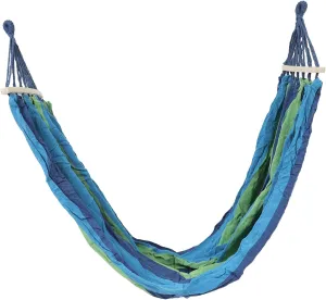BESPORTBLE Portable Rainbow Parachute Hammock for Camping Double Person Lightweight Swing Bed with Rollover Wooden for Outdoor Travel and Blue