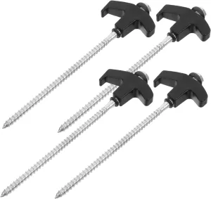 BESPORTBLE Tent Ground Nails 8x200mm Outdoor Tent Pegs Heavy Duty Stakes Windproof Nails for Camping Rotating Head