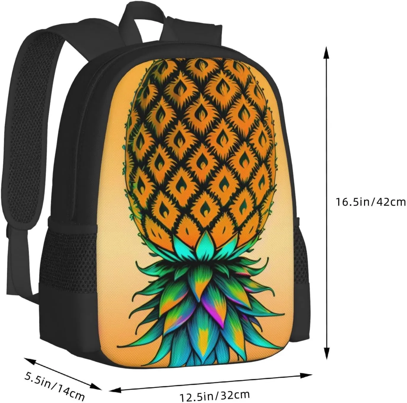 Big Capacity Rucksacks, for Upside Down Pineapple Anti-Theft Multipurpose Bookbag with Shoulder Straps, Daypack Backpack, Camping Outdoor Backpack, Computer Bag