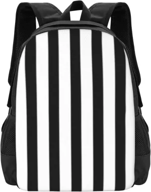 Black And White Stripe Lightweight Packable Backpack Travel Casual Hiking Daypack Foldable Backpack For Men Women