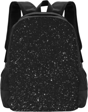 Black Glitter Lightweight Packable Backpack Travel Casual Large Capacity Daypack Foldable Backpack For Men Women