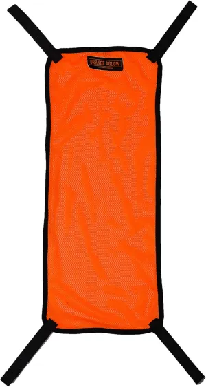 Blaze Orange Mesh Safety Panel with Reflective Strips - Lightweight High Visibility Hunting & Outdoors Safety Panel Attaches to Backpacks, Tents, Blinds, and Gear