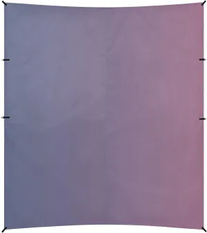 Blue Pink Gradient Foldable Beach Cabana UPF50  Easy Setup Portable Sun Shelter with Sandbags, Sand Shovel, Poles for Family Trips, Picnics & Camping