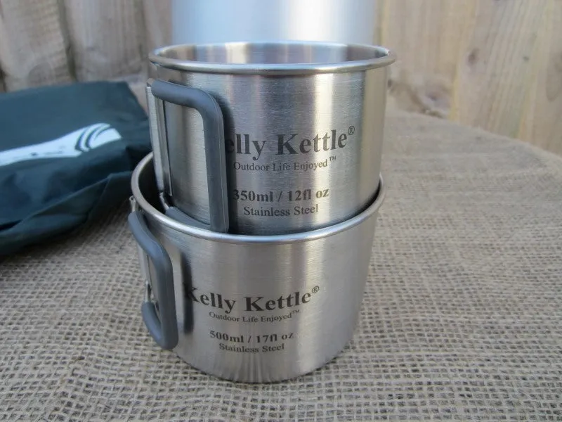 Brand New Kelly Kettle. Large 'Base Camp' Size, With Two Stainless Kelly Kettle Cups.