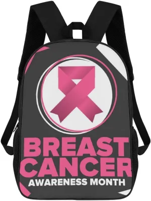 Breast Cancer Awareness Backpack for Worker Business Hiking Travel Bag Shoulders Bag
