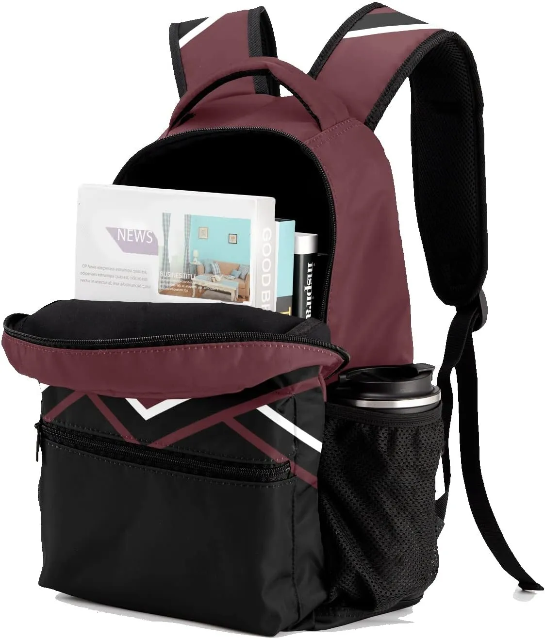 Brown Cheerleaders Waterproof Backpack for Hiking Camping Picnic