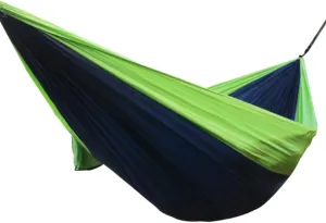 Budge HAMDHNGS Double Nylon Hammocks, Navy Blue/Light Green