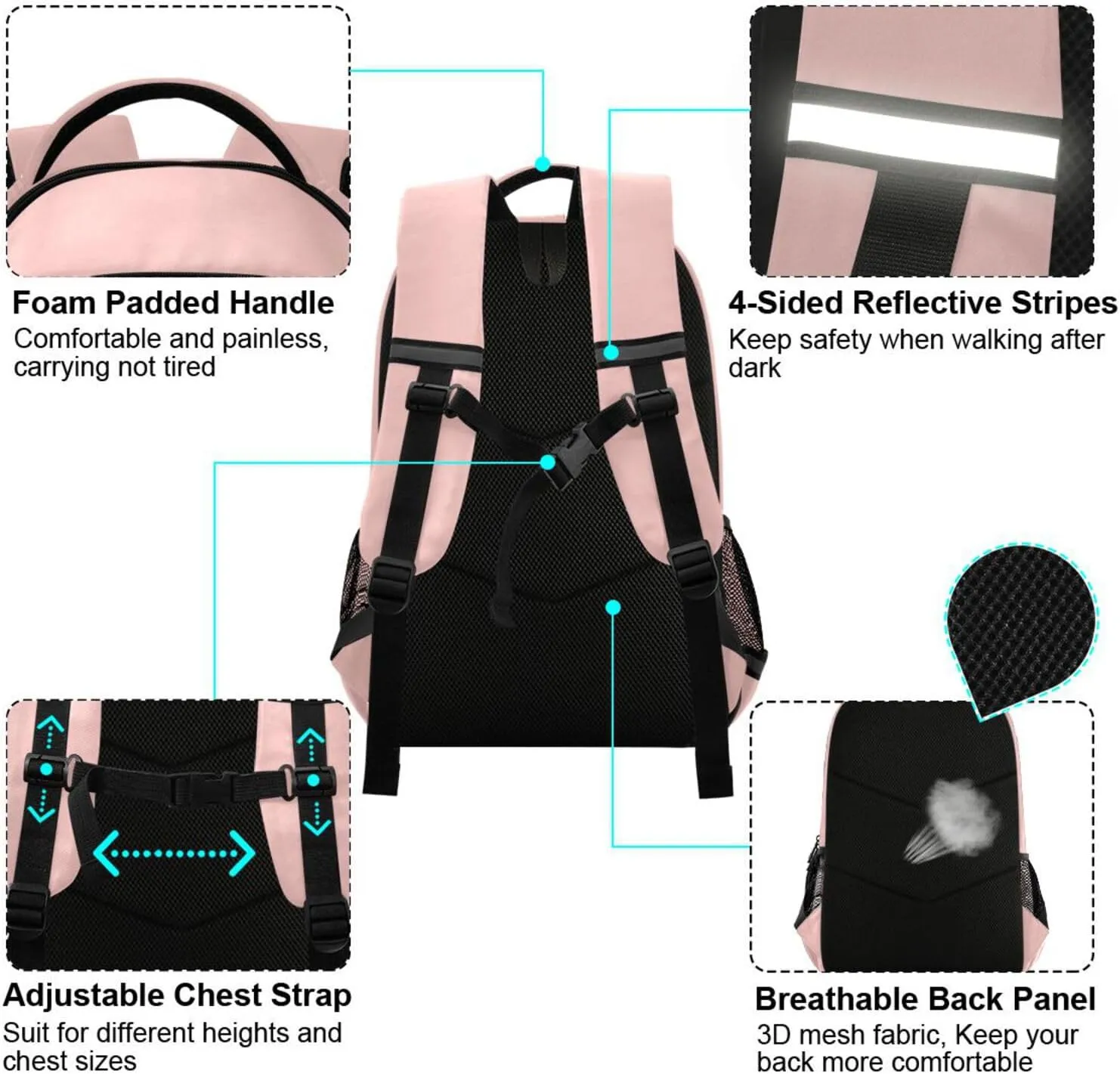 Caikeny French Bulldog Kids Backpack Daypack Dog Puppy College School Shoulder Bag Travel Laptop Backpack Book Bag for Kids