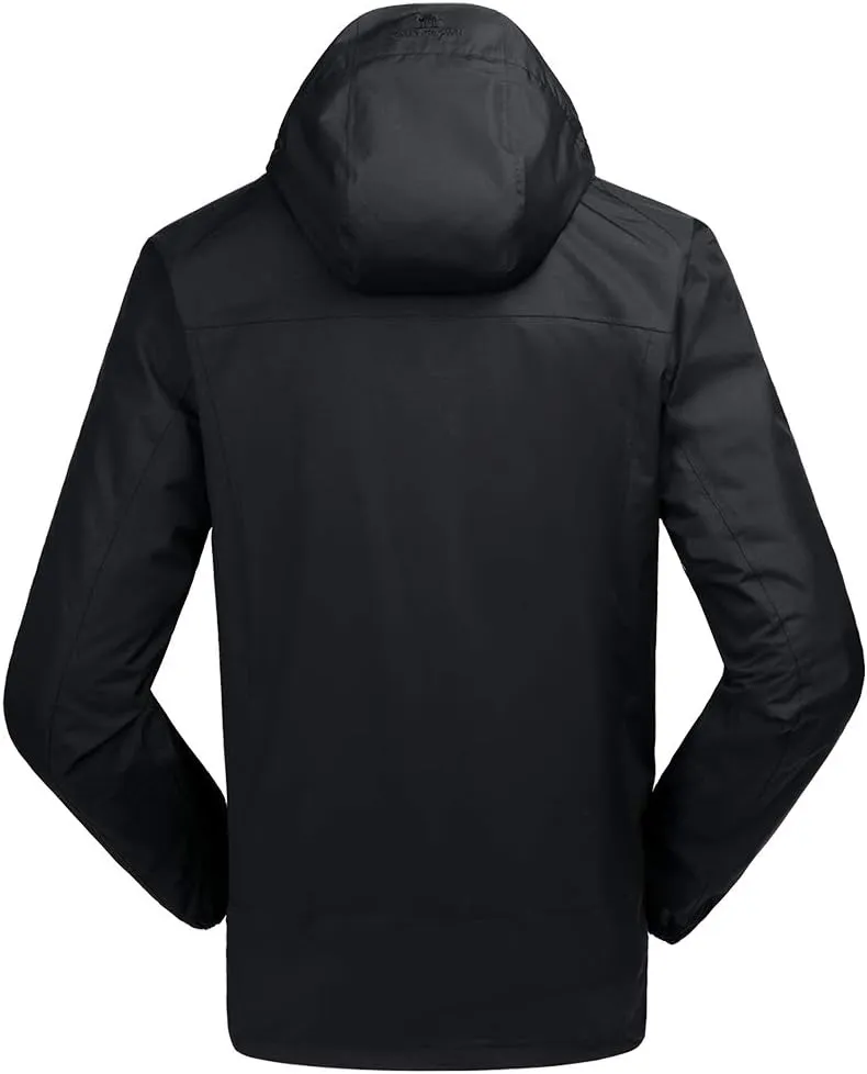 CAMEL CROWN Men's Ski Jacket 3 in 1 Waterproof Winter Jacket Snow Jacket Windproof Hooded with Inner Warm Fleece Coat