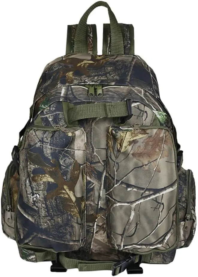 Camo Hunting Backpack Tactiacl Hunting Daypack with Rifle Carry System for Outdoor Hunting Camping Hiking (Green Camo)