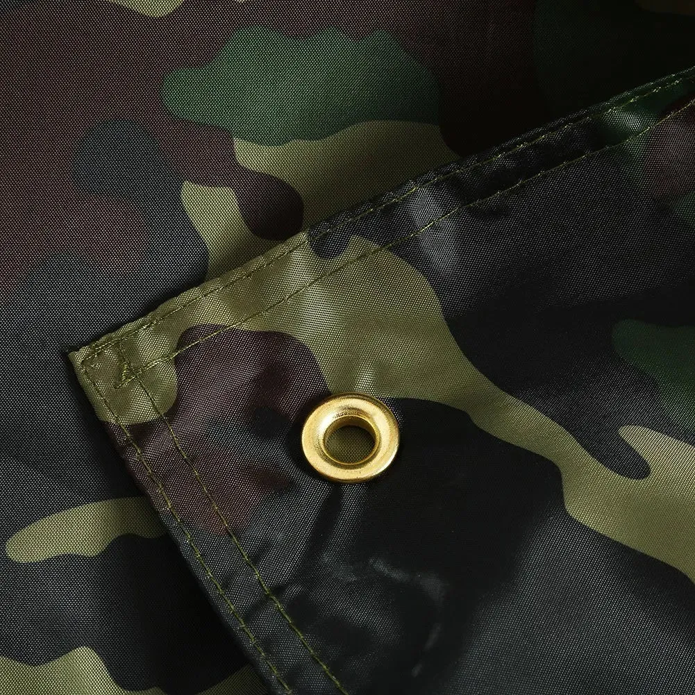 Camouflage Outdoor Camping Survival Sun Tent Shelter Tarp Portable Lightweight Rainproof Mat RainTent Tarp Shelter