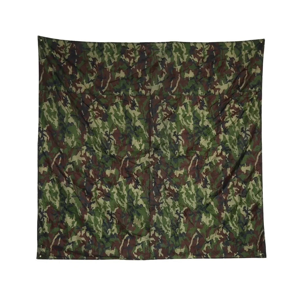 Camouflage Outdoor Camping Survival Sun Tent Shelter Tarp Portable Lightweight Rainproof Mat RainTent Tarp Shelter