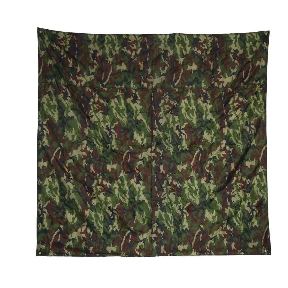 Camouflage Outdoor Camping Survival Sun Tent Shelter Tarp Portable Lightweight Rainproof Mat RainTent Tarp Shelter