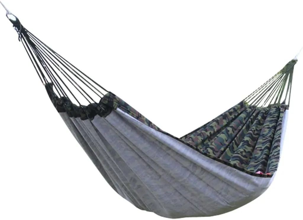 Camouflage Outdoor Hammock Double Hanging Chair Cotton Canvas Hammock Outdoor Leisure Swing Hammock