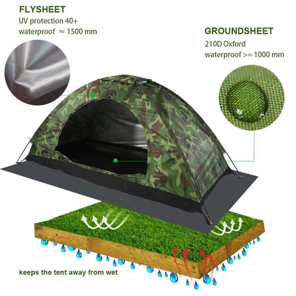 Camouflage Tents 2 Person Waterproof Tent