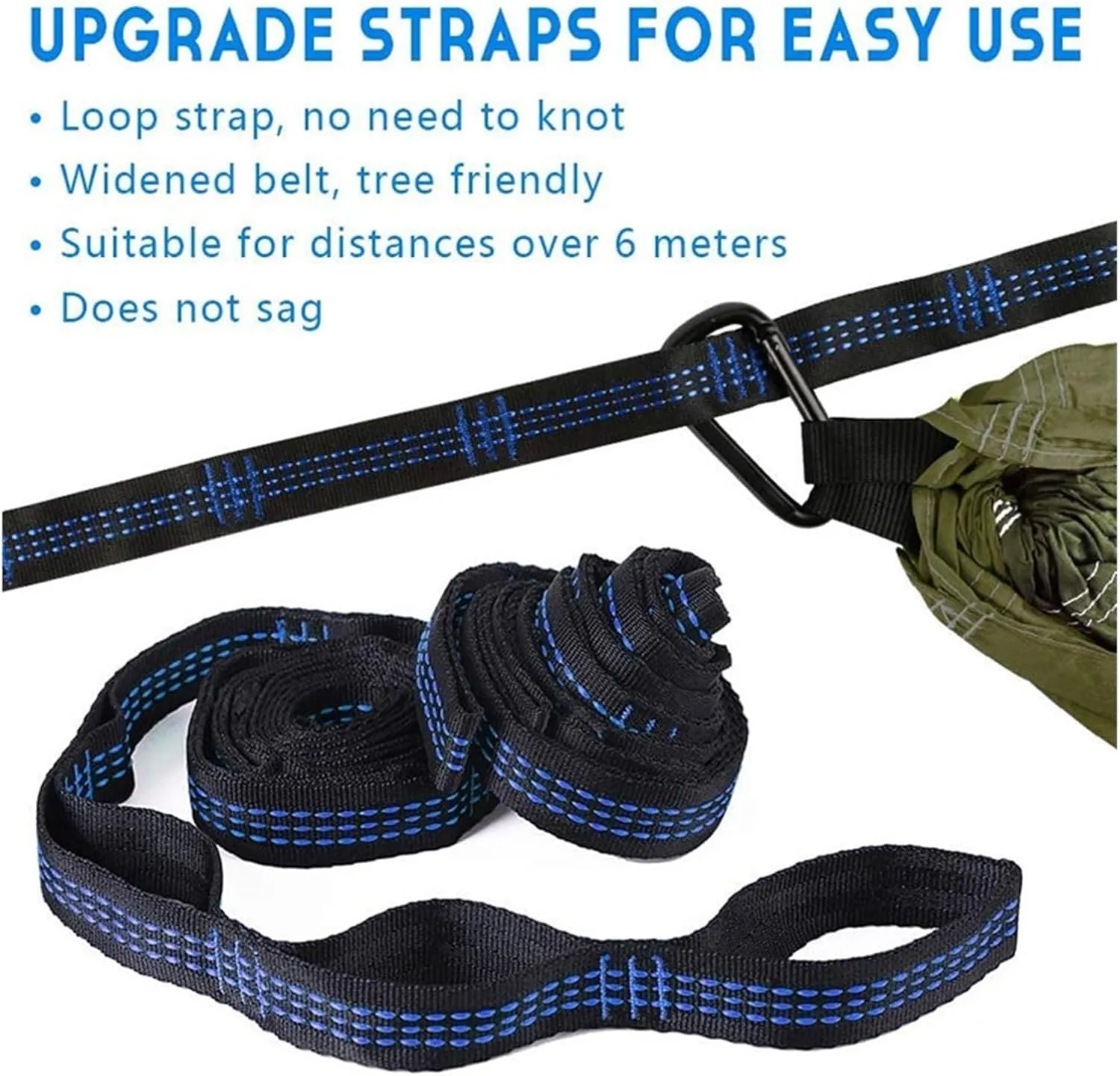 Camp Camping Hammock with Mosquito Net Portable Parachute 6 Strap Double Travel Hammock,Outdoor Backpacking Hammock Swing Chair Strong, Dark Green