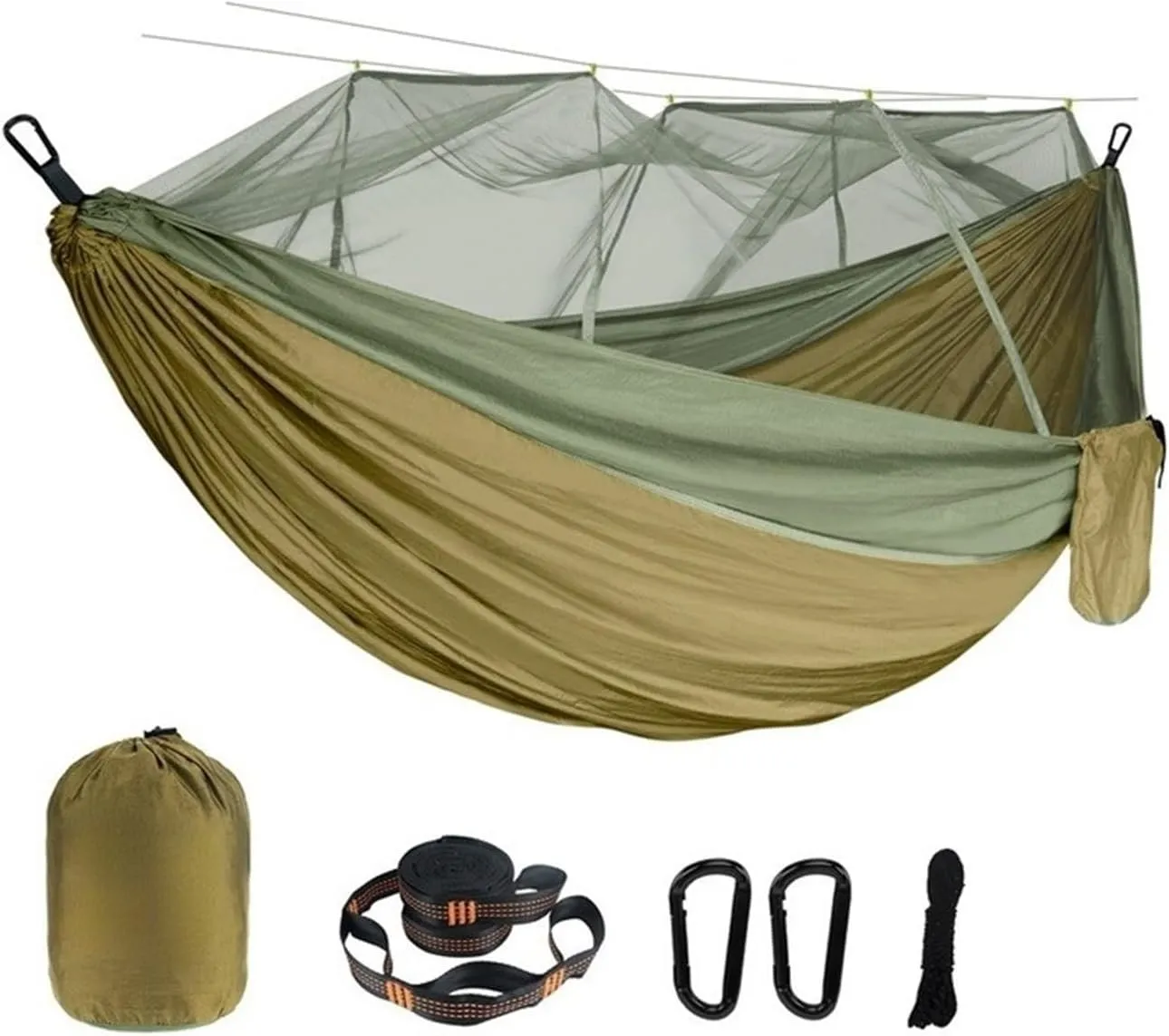 Camp Double Mosquito Net Hammock 300×200CM Plus Size Outdoor -Mosquito Hammock Umbrella Cloth Nylon -Rollover Camping Strong, Royal Blue