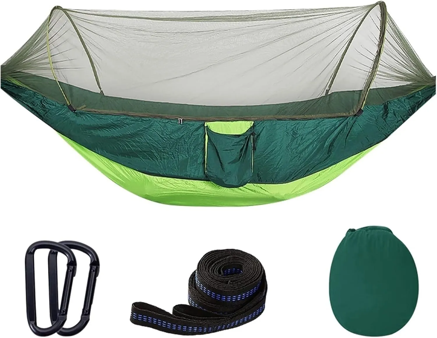 Camp Quick Open Camping Hammock with Mosquito Net Lightweight Portable Parachute Nylon Double Hammock Backpacking Survival Travel Strong, Jgreen