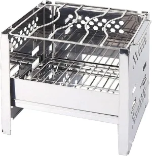 Camp Stove Camping Stove Wood Burning Stoves Portable Barbecue Grill Wear-resistant Barbecue Rack for Outdoor Camping Hiking Backpacking Picnic BBQ Camping Accessories