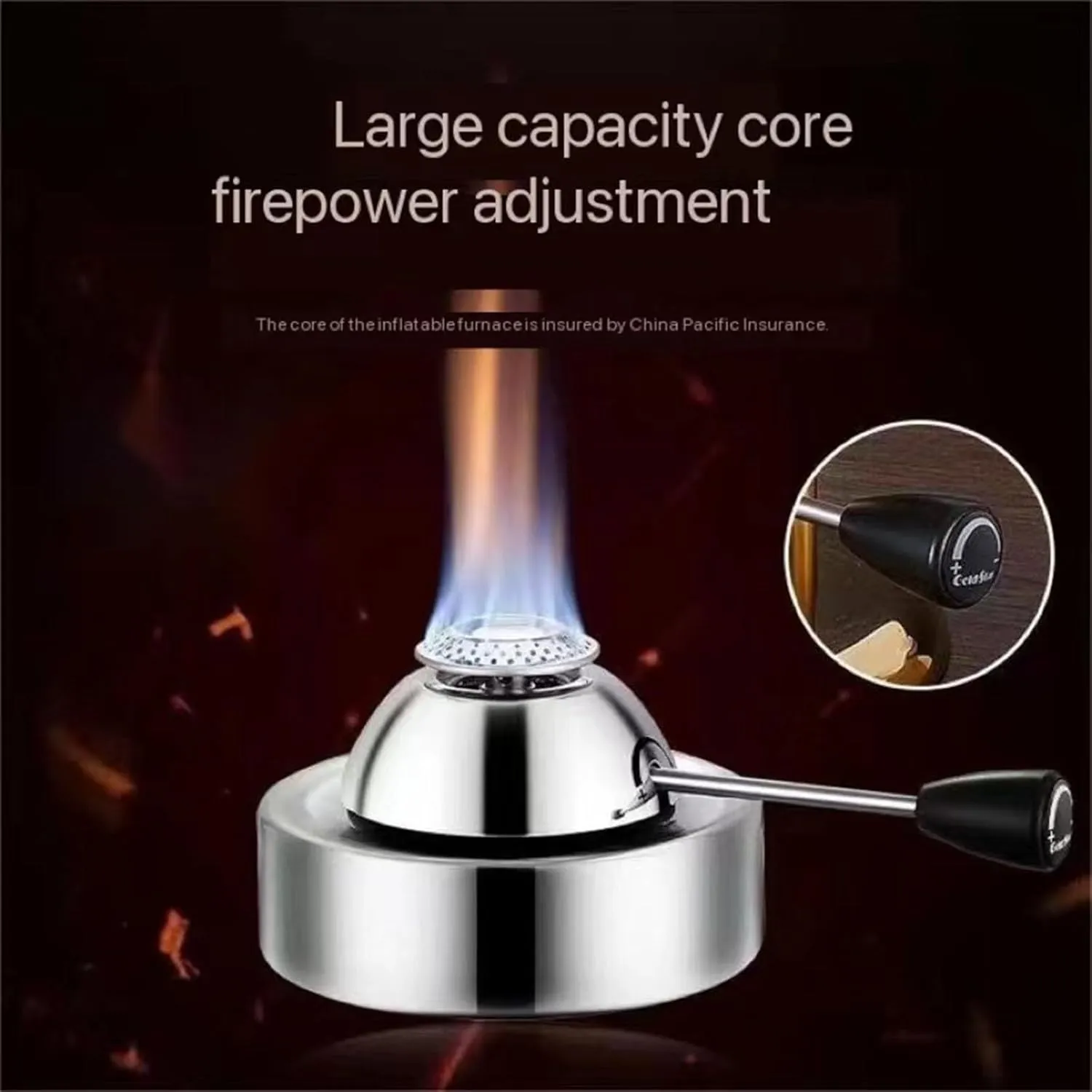 Camping Accessories Portable Gas Grill Outdoor Windproof Butane Camp Stove, with Multi-Function Large Baking Pan