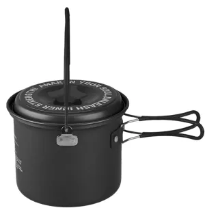 Camping Aluminum Pot, Boiling Water Kettle, 5.71x4.92 Inch Foldable Handle Stove Coffee Pot, Even Heat Distribution, Lightweight and Portable Design for Outdoor Adventures