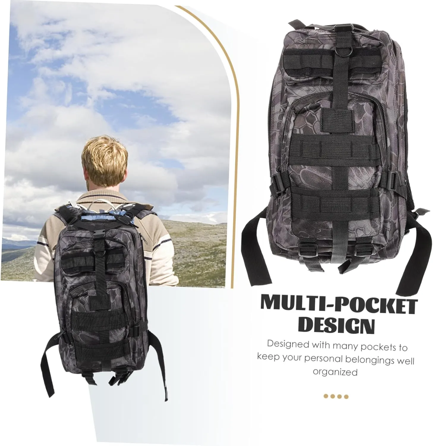 Camping Backpacks Multifunctional Bag Backpack for Outdoor Back Storage Pouch Double Shoulder Bag