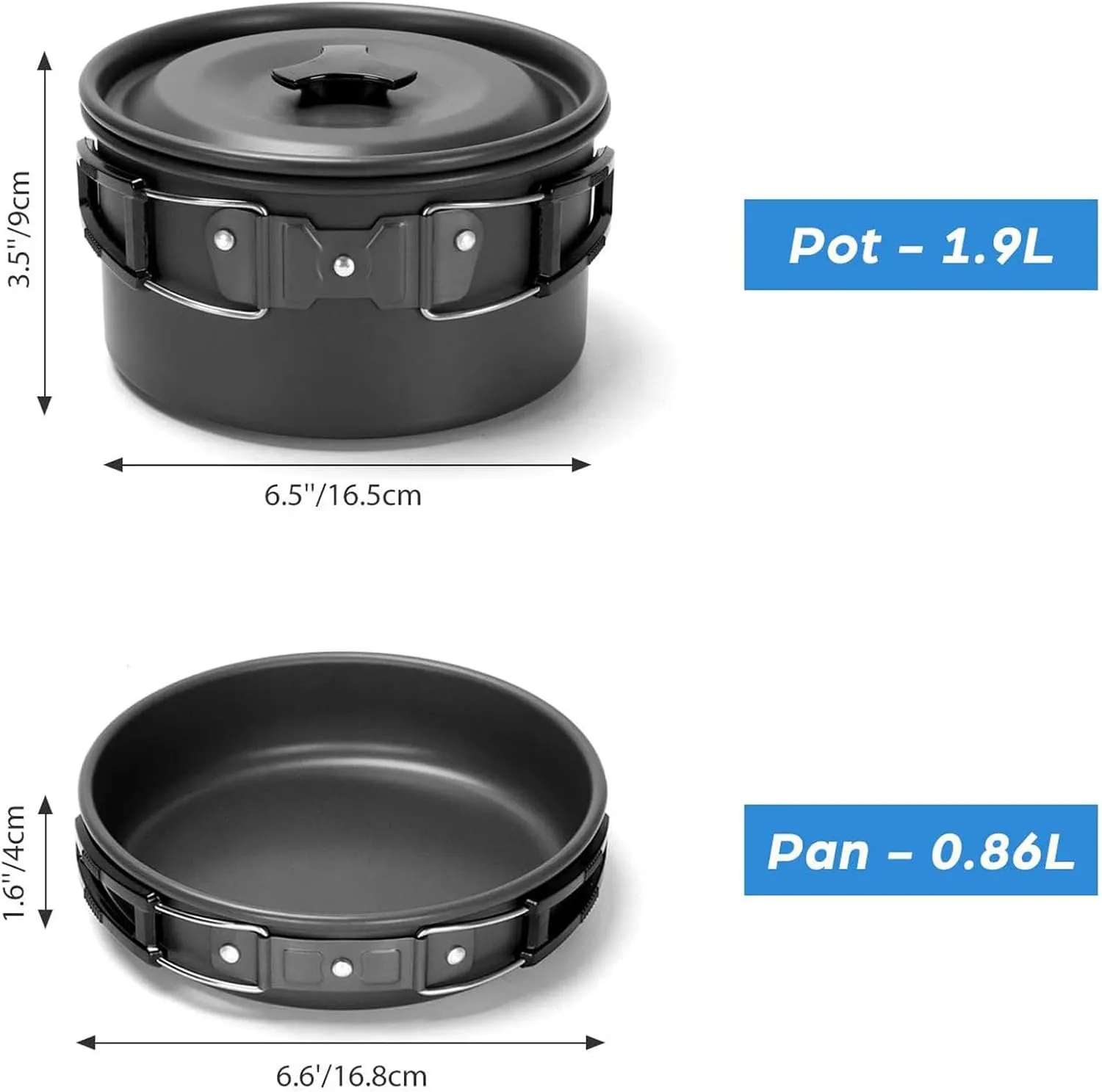 Camping Cookware Set Cooking Equipment for Camping Hiking and Picnics for 2 People All in One Compact Camp Cooking Set