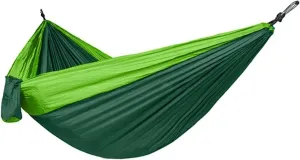 Camping Hammock Double Person Hammock Camping Rocking Chair Outdoor BBQ Travel Swing Hammock Climbing Rest Bed Furniture, Dark Green