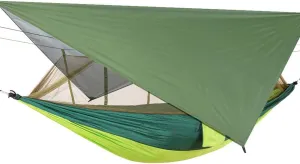 Camping Hammock for Outdoors, Double & Single Camping Hammock with Mosquito Netting, Hammock for Backpacking, Camping, Travel, Beach, Garden (Light Green)
