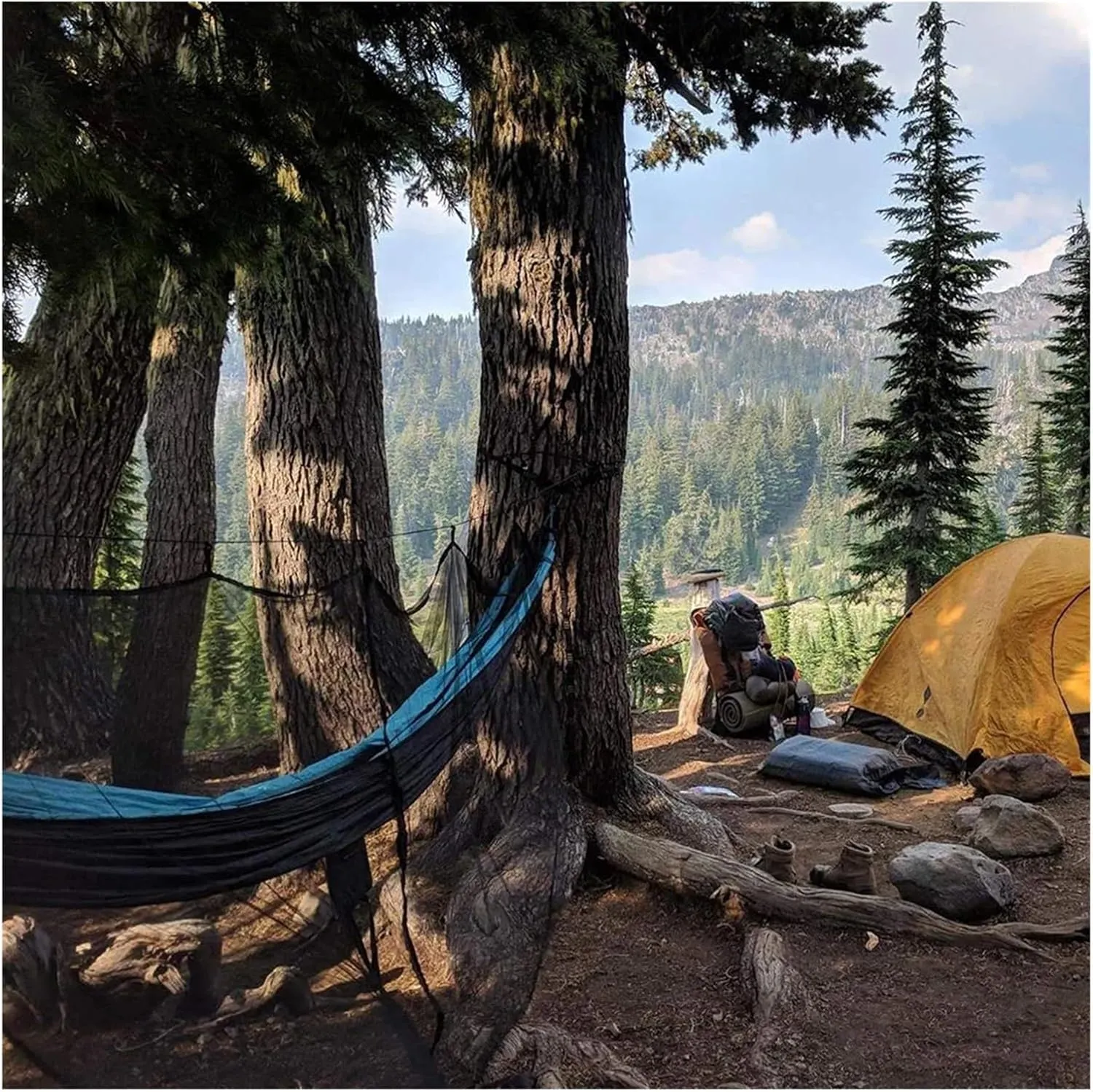 Camping Hammock Large Camping Hammock Bug Net Fits Hammocks Lightweight Hammock Netting Fast and Easy Set Up, Blue
