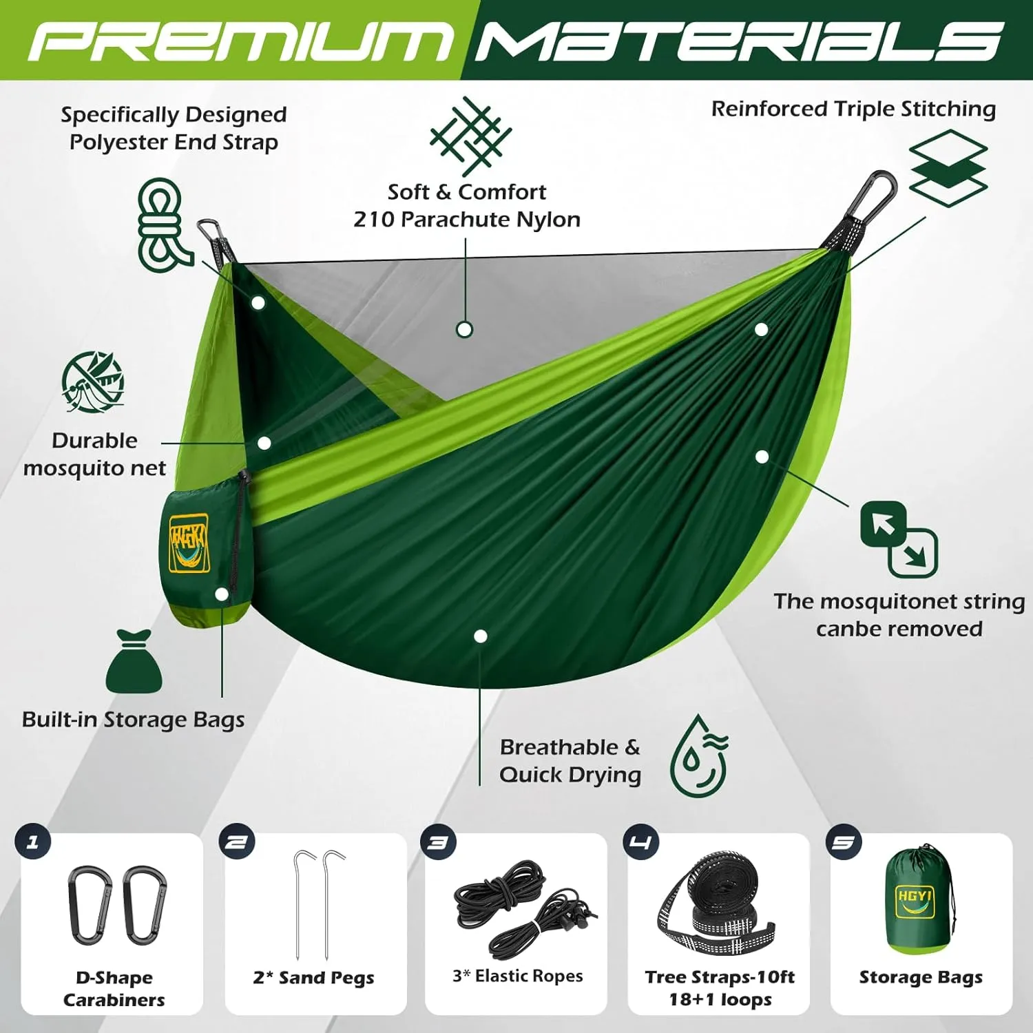 Camping Hammock Mosquito Net,Double & Single Portable Hammocks Hammocks with 2 Tree Straps,Hammock Tent for Travel Camping,Camping Accessories for Indoor Outdoor Hiking Backpacking Backyard Beach