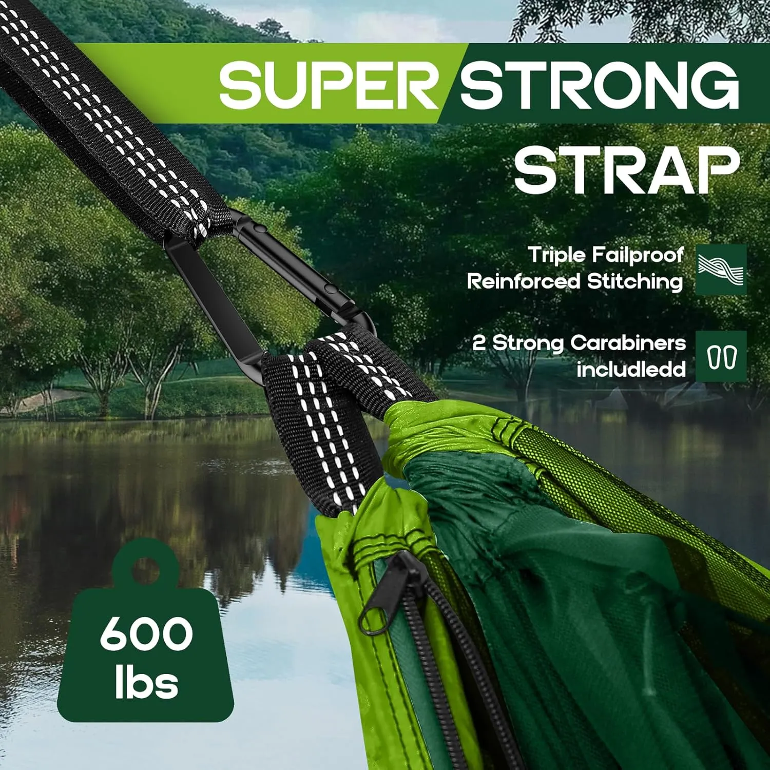 Camping Hammock Mosquito Net,Double & Single Portable Hammocks Hammocks with 2 Tree Straps,Hammock Tent for Travel Camping,Camping Accessories for Indoor Outdoor Hiking Backpacking Backyard Beach