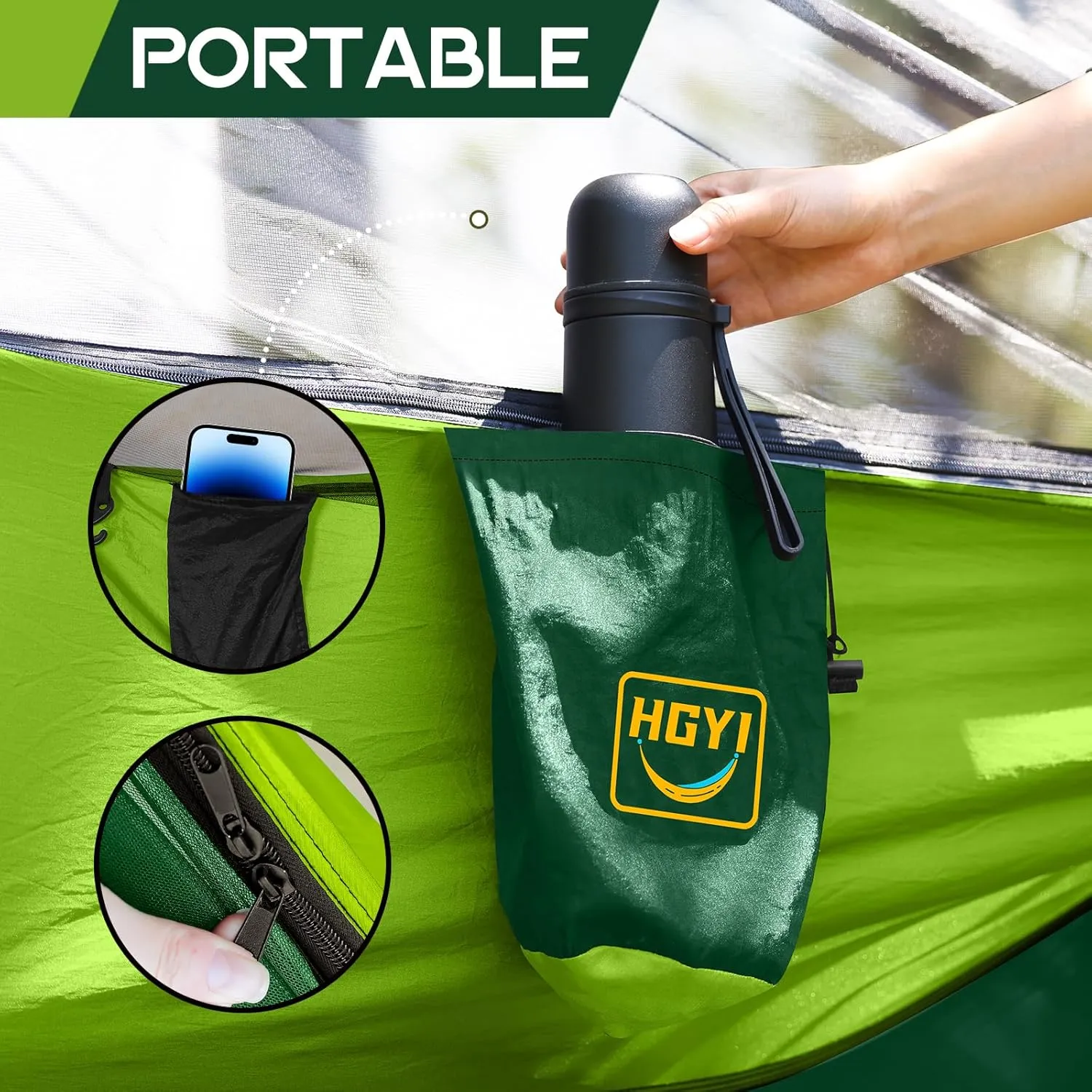 Camping Hammock Mosquito Net,Double & Single Portable Hammocks Hammocks with 2 Tree Straps,Hammock Tent for Travel Camping,Camping Accessories for Indoor Outdoor Hiking Backpacking Backyard Beach