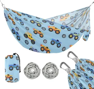 Camping Hammock Outdoor Hammocks for Outside Blue Truck Cute Beach Trees Portable Lightweight with Pockets Tree Straps Indoor