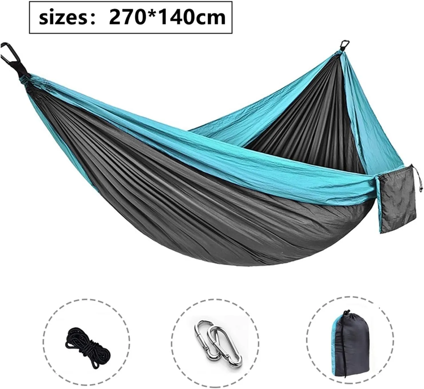 Camping Hammock Outdoor Tourist Double Camping Hammocks Portable Travel Garden Sleeping Leisure Hanging Hammock Swing Nature Hike (Color : 10)