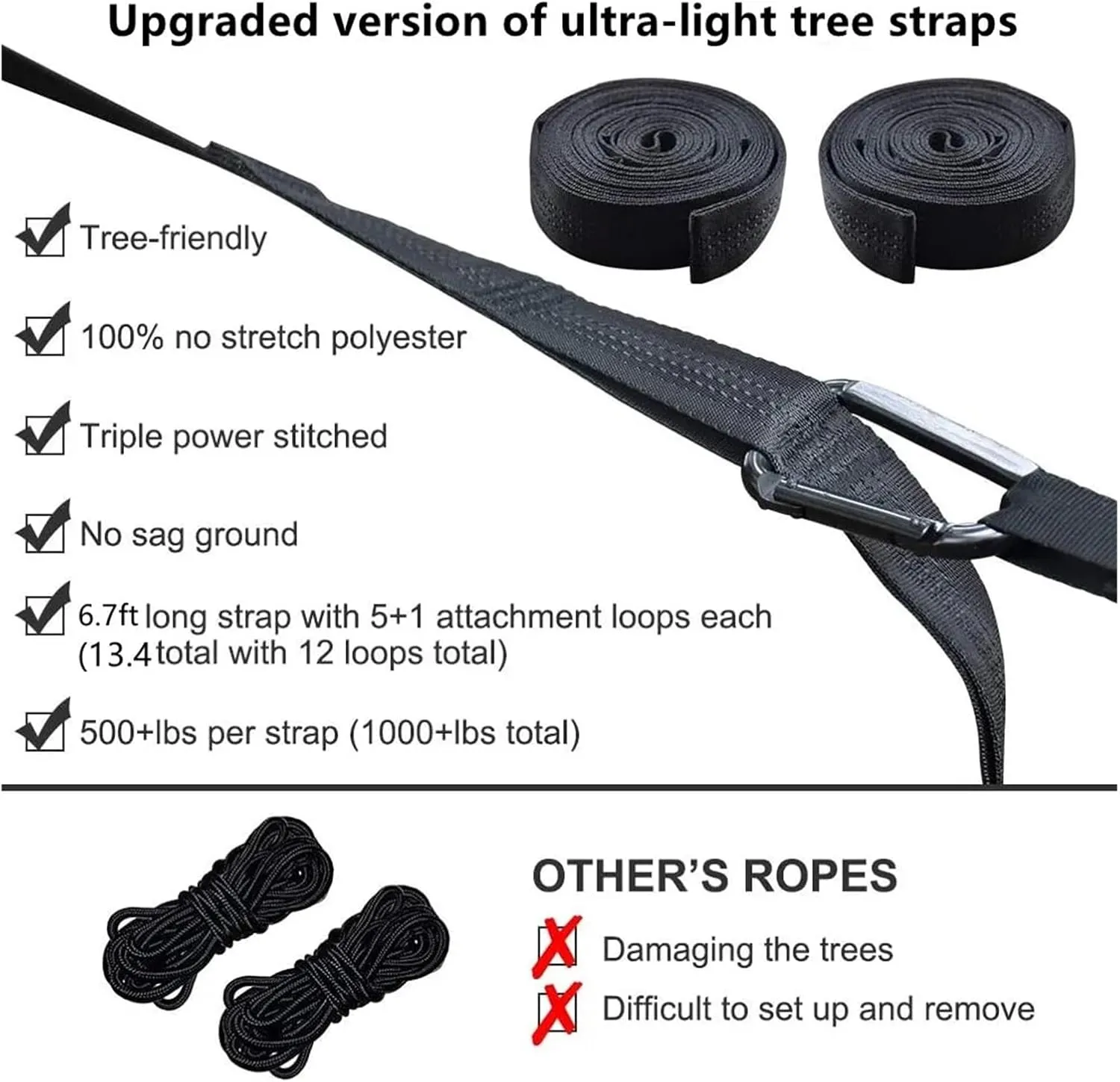 Camping Hammock Oversized Double Camping Hammock Portable Tree Straps Hammock 210T Nylon Travel Hammock Lightweight Parachute Hammocks