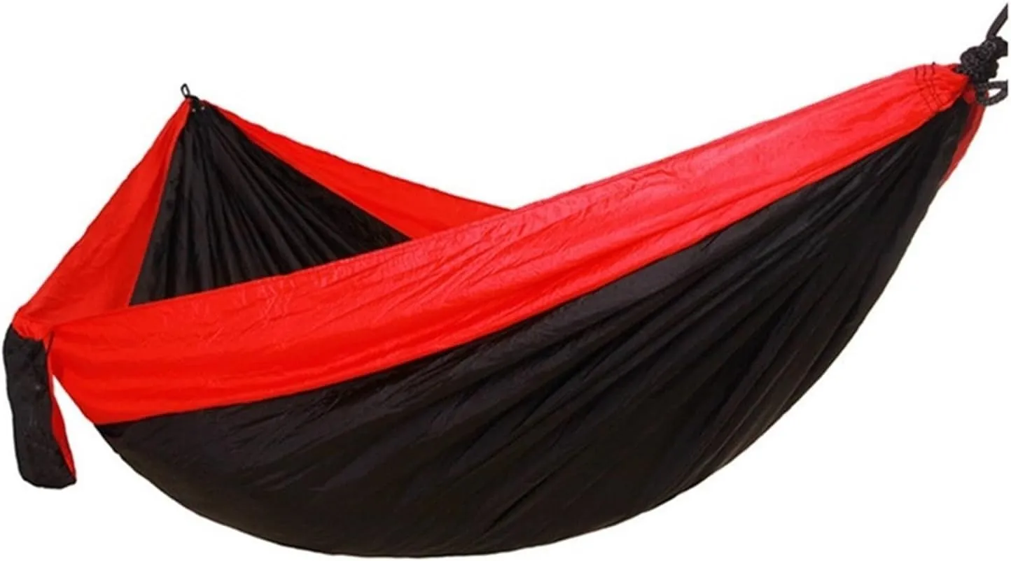 Camping Hammock Oversized Double Camping Hammock Portable Tree Straps Hammock 210T Nylon Travel Hammock Lightweight Parachute Hammocks