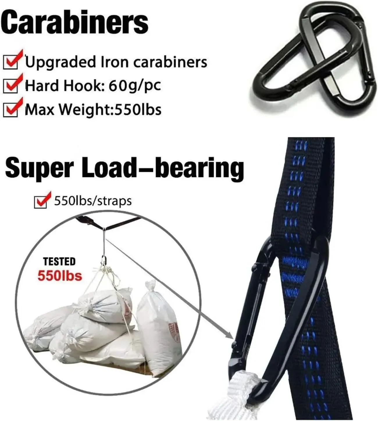 Camping Hammock Ultra-Large Light Weight Parachute Hammock Camping Survival Garden Leisure Travel Double Person