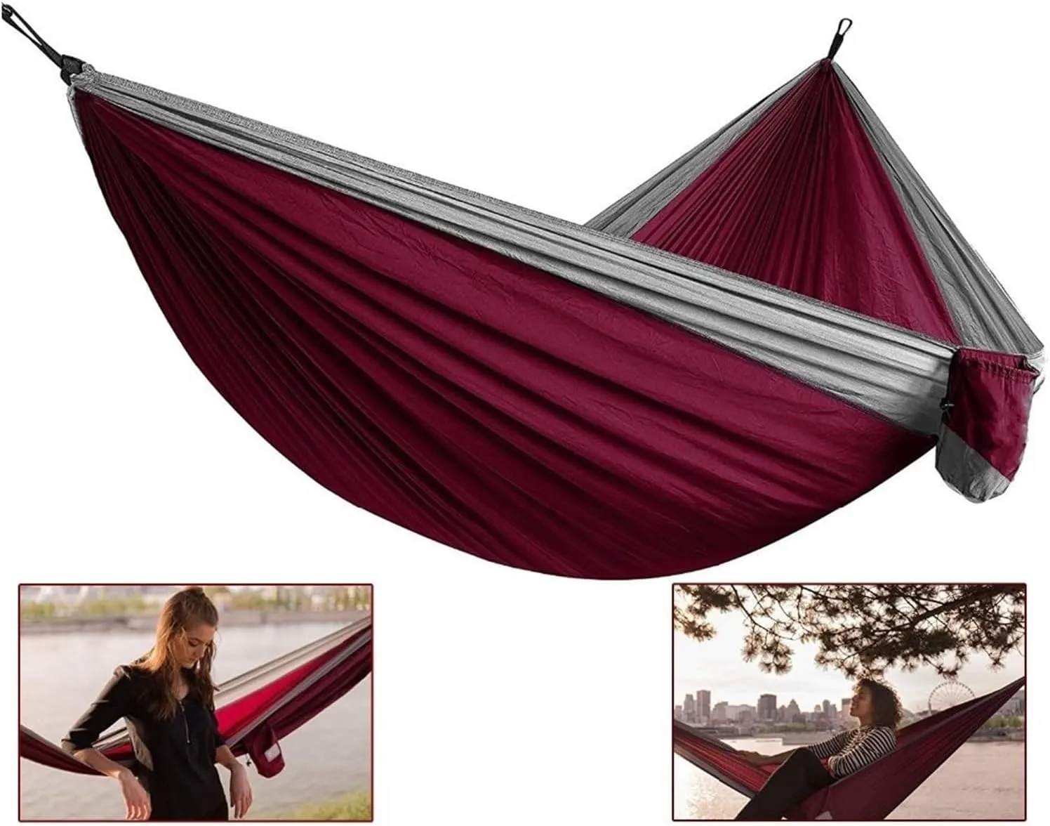 Camping Hammock Ultra-Large Light Weight Parachute Hammock Camping Survival Garden Leisure Travel Double Person