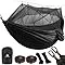 Camping Hammock w/ Net,Quick-Drying Parachute Nylon Hammock-300kg