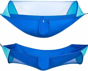 Camping Hammock with Mosquito Net 2 in 1 Hanging Hammock Lightweight Portable Swing Sleeping Hammock for Travel(Color:D)