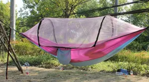 Camping Hammock with Mosquito Net - 2 Person Ultra-Lightweight Outdoor Travel Hammocks for Camping Hiking Backpacking