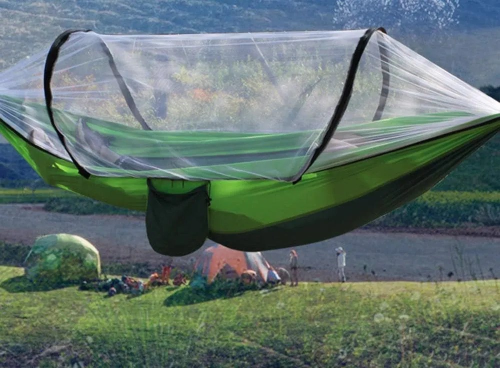 Camping Hammock with Mosquito Net - 2 Person Ultra-Lightweight Outdoor Travel Hammocks for Camping Hiking Backpacking