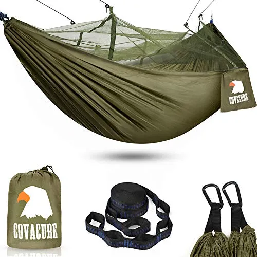 Camping Hammock with Net - Lightweight Double Hammock-2x10' Straps