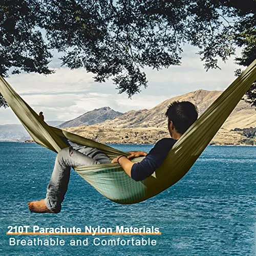 Camping Hammock with Net - Lightweight Double Hammock-2x10' Straps