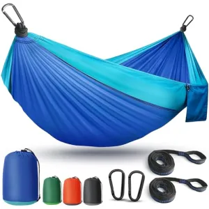 Camping Hammock,Portable Hammocks Parachute Hammock w/ 2 Tree Straps