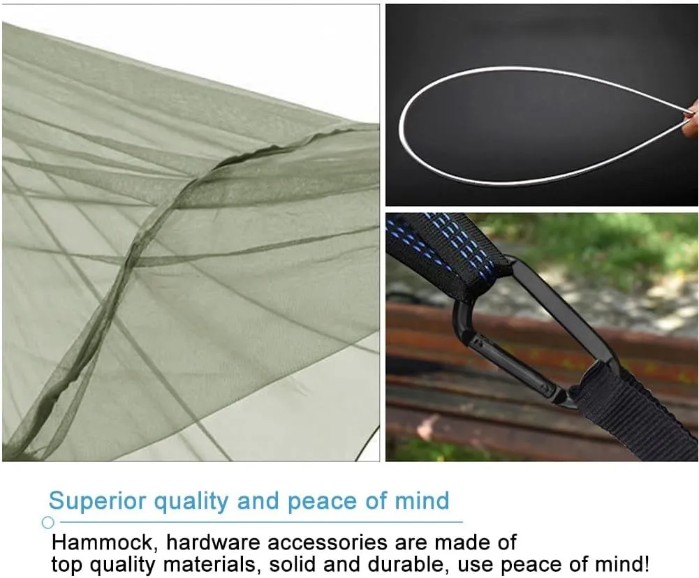Camping Hammock,tree Hammock,with Mosquito Net, Double Nylon Camping Pole Mosquito Net for Outdoor Camping Accessories(Pink and blue patchwork)