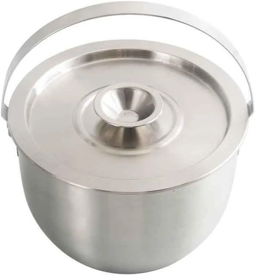 Camping Hanging Pot Camping Cookware - Compact Stainless Steel Campfire Cooking Pots for Hiking Picnic(Silver 19cm)